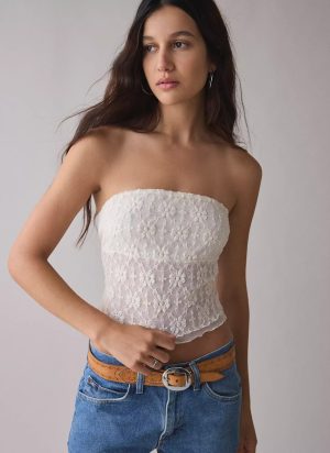 Lace Bloom Bandeau Top
